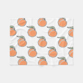 桃 フリースブランケット (正面(横))