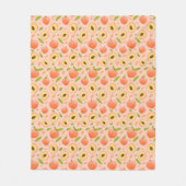 桃 フリースブランケット (正面)