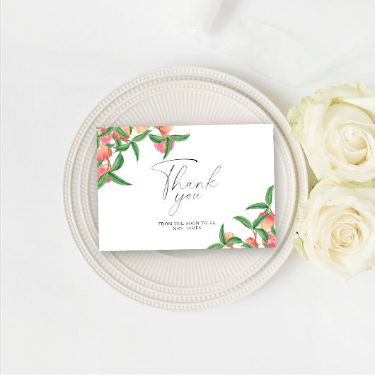 桃 – ブライダルシャワーサンキューカード カード