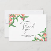 桃 – ブライダルシャワーサンキューカード カード (正面)