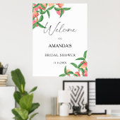 桃 – ブライダルシャワー歓迎サイン ポスター (ホームオフィス)