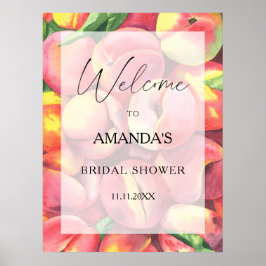 桃 – ブライダルシャワー歓迎サイン ポスター