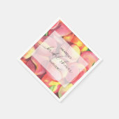 桃 – ブライダルシャワー スタンダードカクテルナプキン (角)