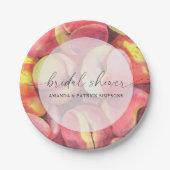 桃 – ブライダルシャワー ペーパープレート (正面)