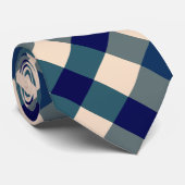 桃、ブルーグレー、海軍の対角ギンガム ネクタイ (ロール)