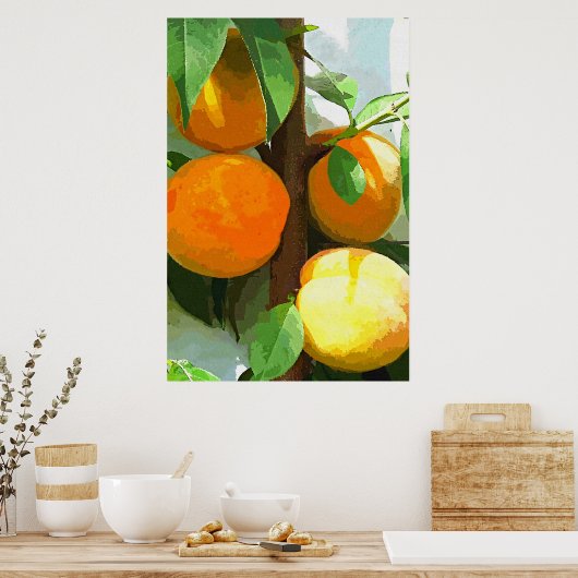 桃 ポスター (キッチン)