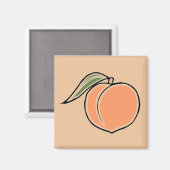 桃 マグネット (正面/裏面)