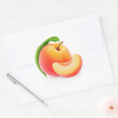 桃 ラウンドシール (封筒)