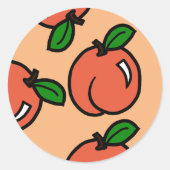 桃 ラウンドシール (正面)