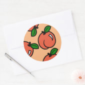 桃 ラウンドシール (封筒)