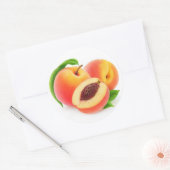 桃 ラウンドシール (封筒)