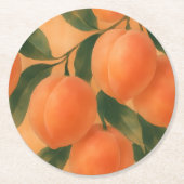 桃 ラウンドペーパーコースター (正面)