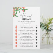 桃 – 彼は彼女はブライダルシャワーゲームを言った (スタンド正面)