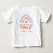 桃「愛」の名前 ベビーTシャツ (正面)