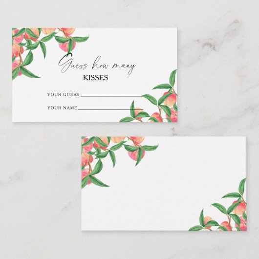 桃 – 推測する数のキスブライダルゲーム エンクロージャーカード (正面/裏面)