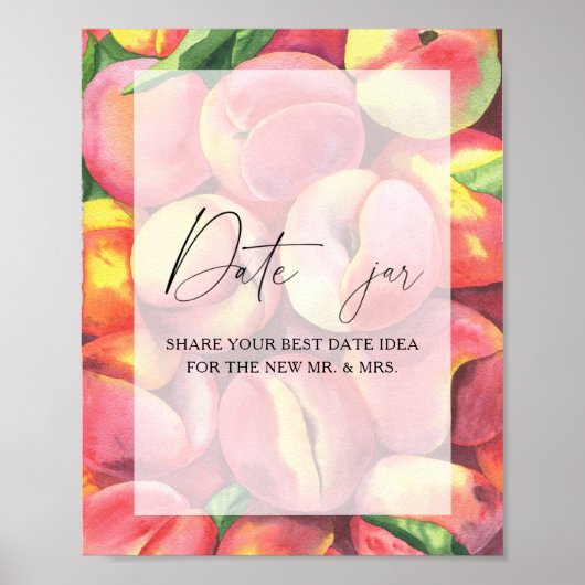 桃 – 日付の夜のアイディア。日付jarブライダルゲーム ポスター (正面)