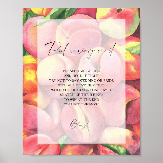 桃 – 春itゲームにリングを置く ポスター (正面)