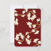 桃・梅の花紅二重の幸結婚せ 出欠カード (裏面)