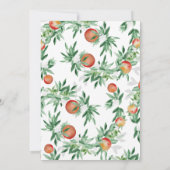 桃、水彩デザイン、結婚式の招待2 招待状 (裏面)