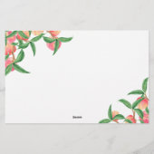 桃 – 私のブライダルシャワーゲーム 便箋 (裏面)