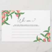 桃 – 私のブライダルシャワーゲーム 便箋 (正面)