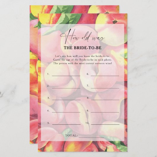 桃 – 花嫁の年齢 (正面/裏面)