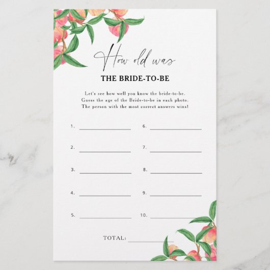 桃 – 花嫁の年齢 (正面)