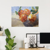 桃、静物画 ポスター (ホームオフィス)