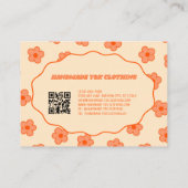 桃Y2K花手作り衣類 名刺 (裏面)