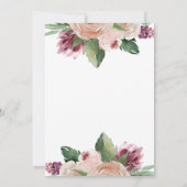 案の変更のフロール結婚式招待状 招待状 (裏面)