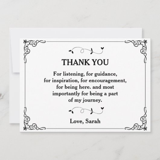 案内カード聞に感謝 招待状 (正面)