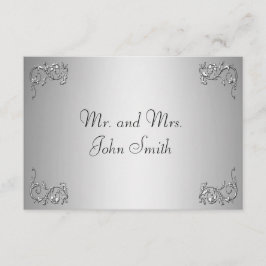 案内カード - シルバー スワール 招待状