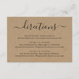 案内カード - シンプルなクラフト紙 エンクロージャーカード