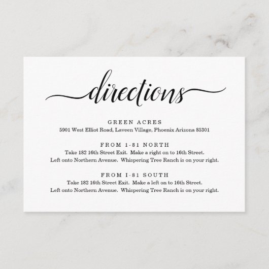 案内カード - シンプル エンクロージャーカード (正面)