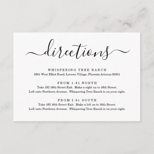 案内カード - シンプル エンクロージャーカード (正面)