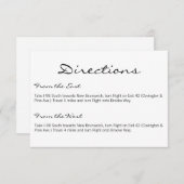 案内カード|白黒 エンクロージャーカード (正面/裏面)