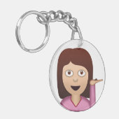 案内係人Emoji キーホルダー (正面左)