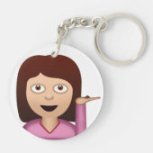 案内係人Emoji キーホルダー (裏面)