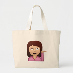 案内係人Emoji ラージトートバッグ
