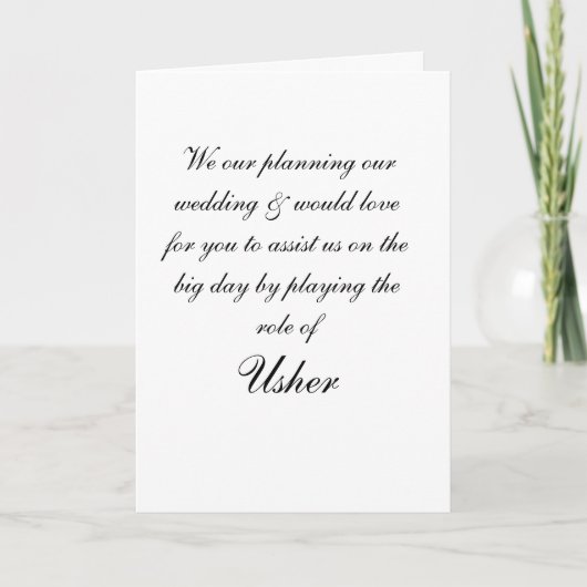 案内係 招待状 (正面)