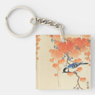 桐の木に青い鳥 キーホルダー