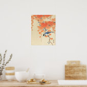 桐の木に青い鳥 ポスター (キッチン)