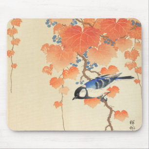桐の木に青い鳥 マウスパッド
