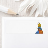 桐の莢を持つ東部のブルーバード差出人住所 ラベル (インサイチュ)