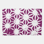 桑と白の幾何学模様 キッチンタオル (横)