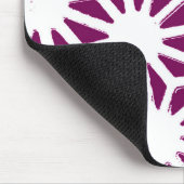 桑と白の幾何学模様 マウスパッド (コーナー)