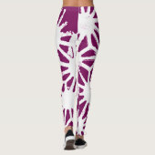 桑と白の幾何学模様 レギンス (裏面)