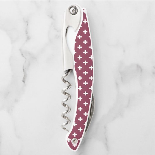 桑に白いポルカが乗る ソムリエナイフ (正面)