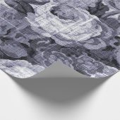 桑の実トーンヴィンテージフローラトイル織物No.4 ラッピングペーパー (角)