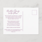 桑の木のハートを計画する別の結婚更新 案内ポストカード (裏面)